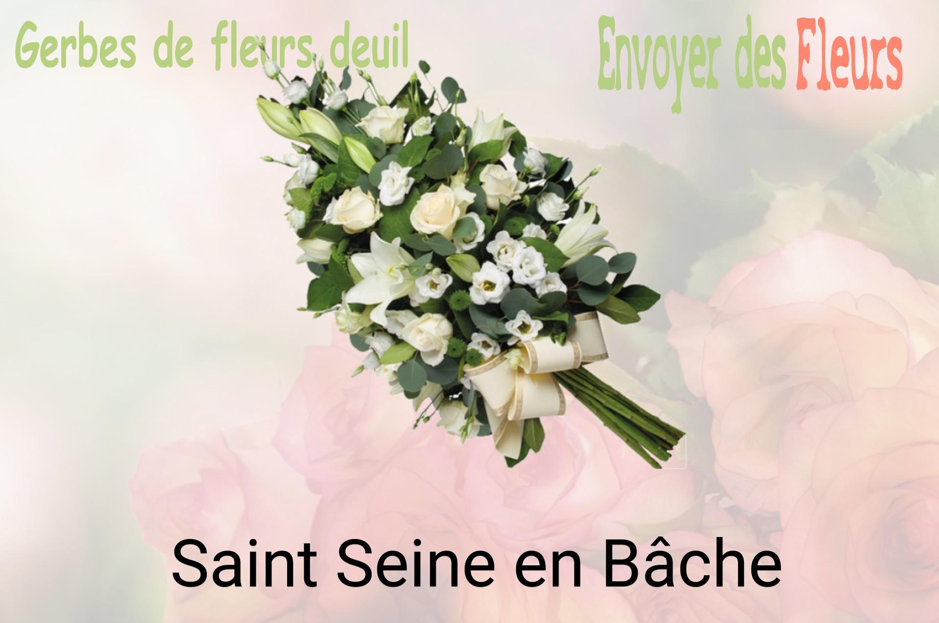 Gerbe de fleurs de deuil livrée à Saint-Seine-en-Bâche